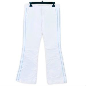 Juicy Couture White Flare Jeans with Pale Blue Side Stripes
